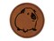 Sweet Himalayan Guinea Pig Round Iron-On Engraved Faux Leather Patch Applique - 2.5"
